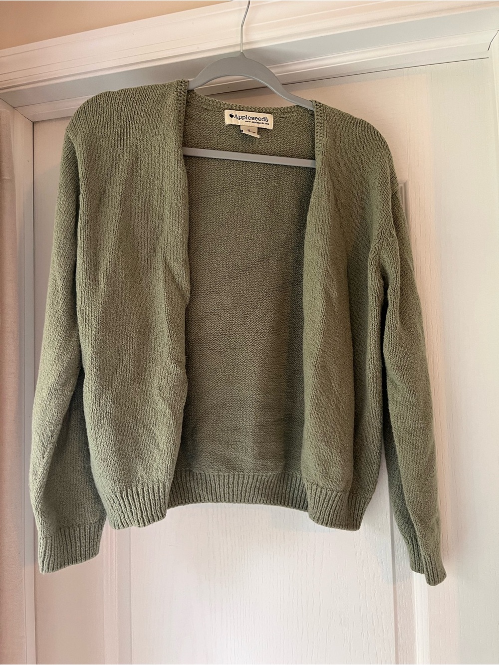 Appleseed's Sage Green Open-Front Knit Cardigan